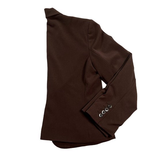 APT.9 Women's Long Sleeve Suit Jacket Flap Pockets One Button Close Brown 18 - Picture 9 of 10